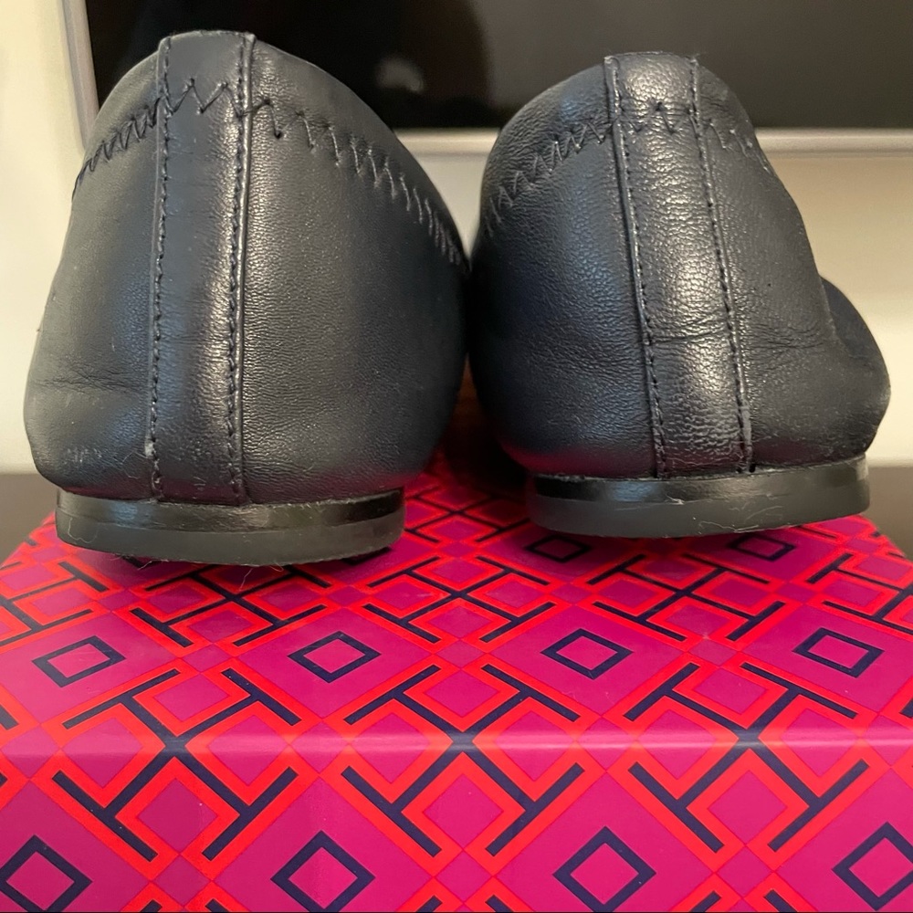 Tory Burch Women’s Liana Navy Blue Ballet Flats Shoes Size 8 - Picture 14 of 16